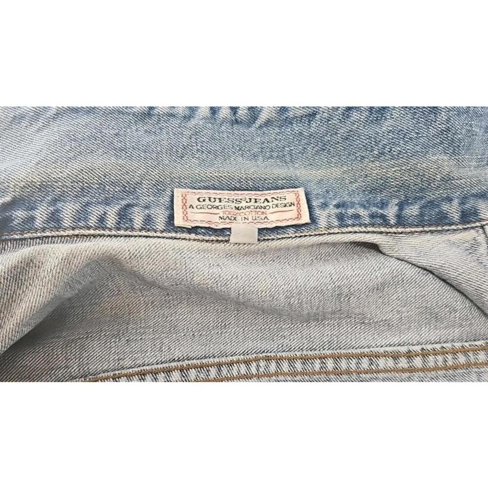 Vintage Guess‎ Denim Jean Trucker Jacket  Small USA Made Type III Style 10807 - Picture 7 of 9